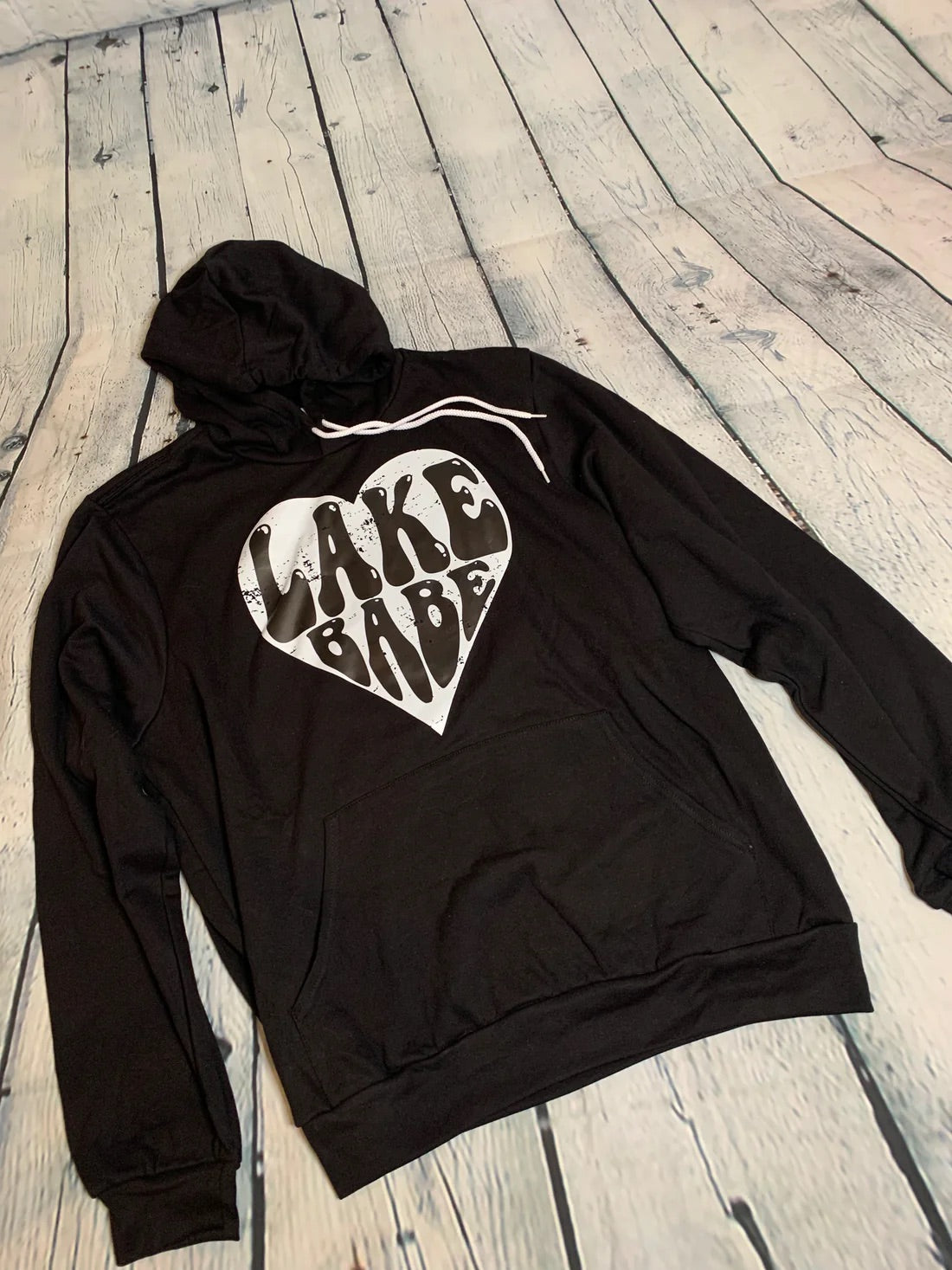 Lake Babe Black Hoodie
