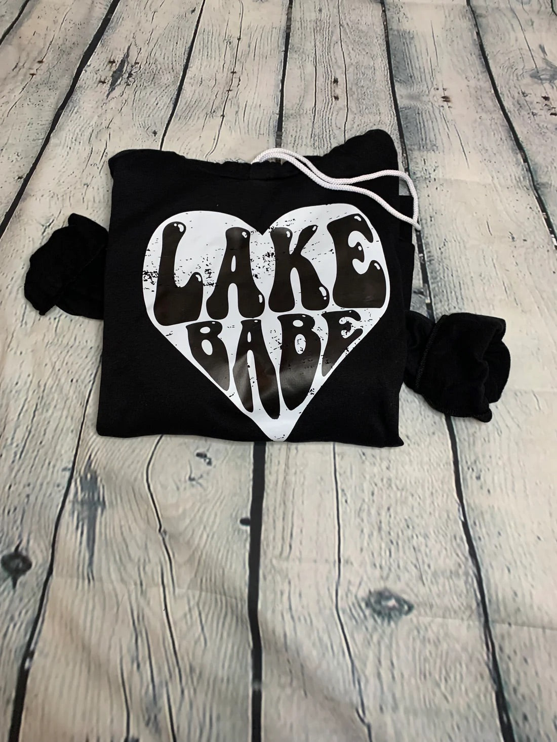 Lake Babe Black Hoodie