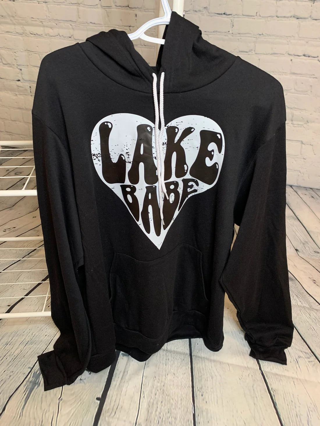 Lake Babe Black Hoodie