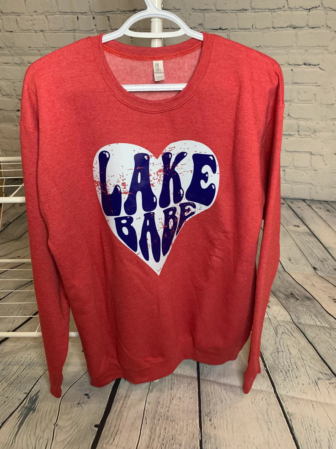 Lake Babe Heather Red Sweatshirt