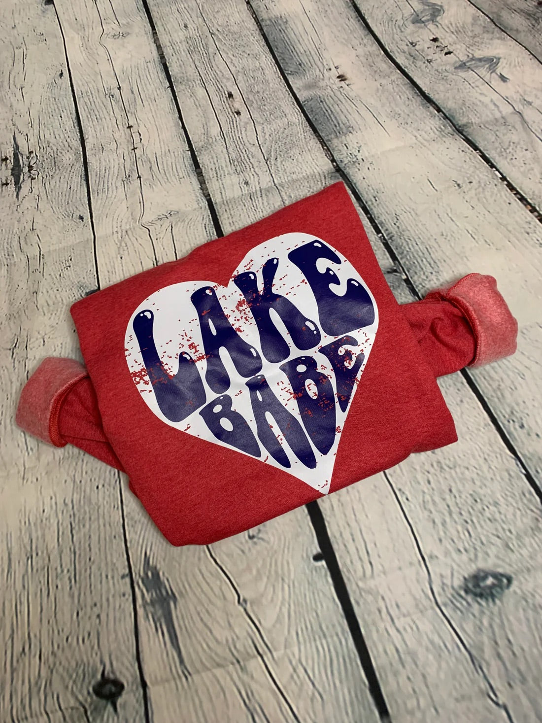 Lake Babe Heather Red Sweatshirt
