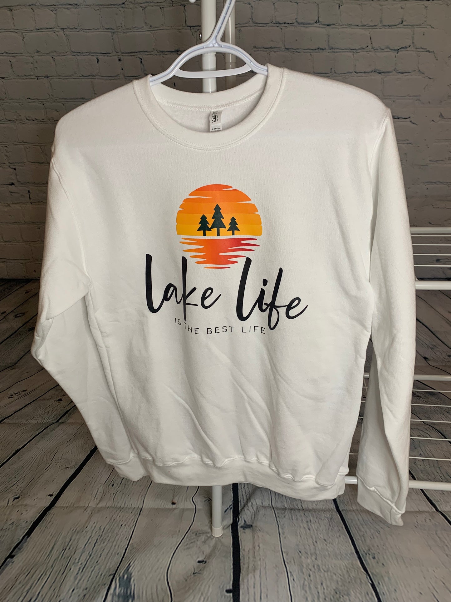 Lake Life White Sweatshirt