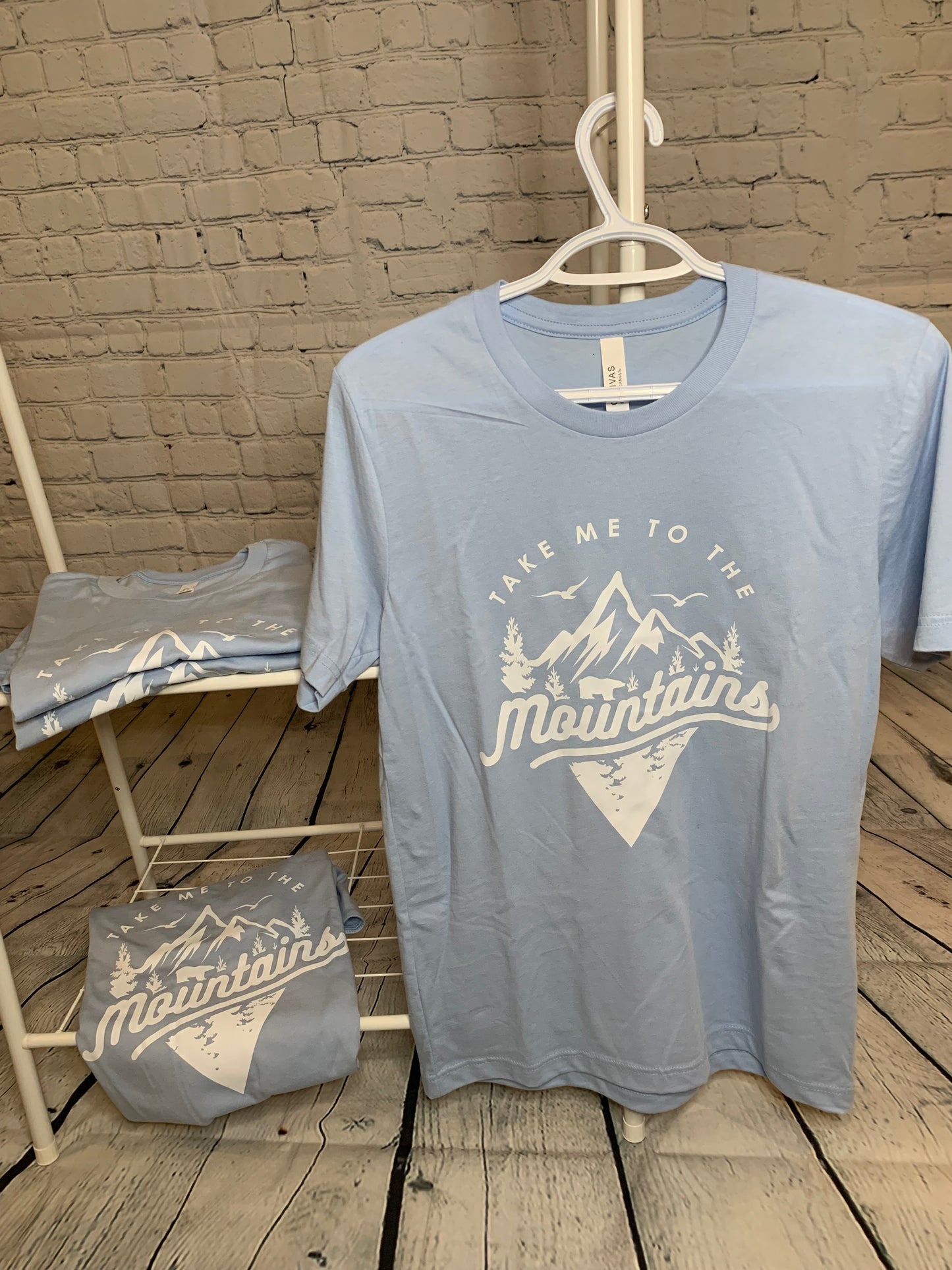 Take Me to the Mountains Baby Blue T-Shirt