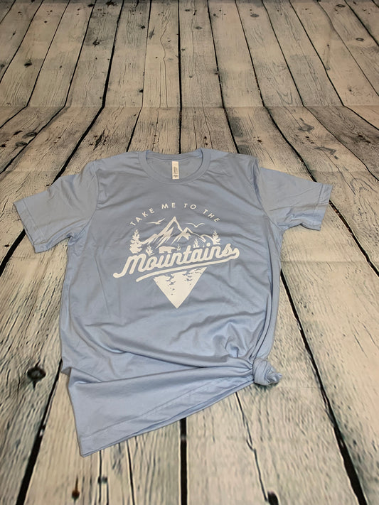 Take Me to the Mountains Baby Blue T-Shirt