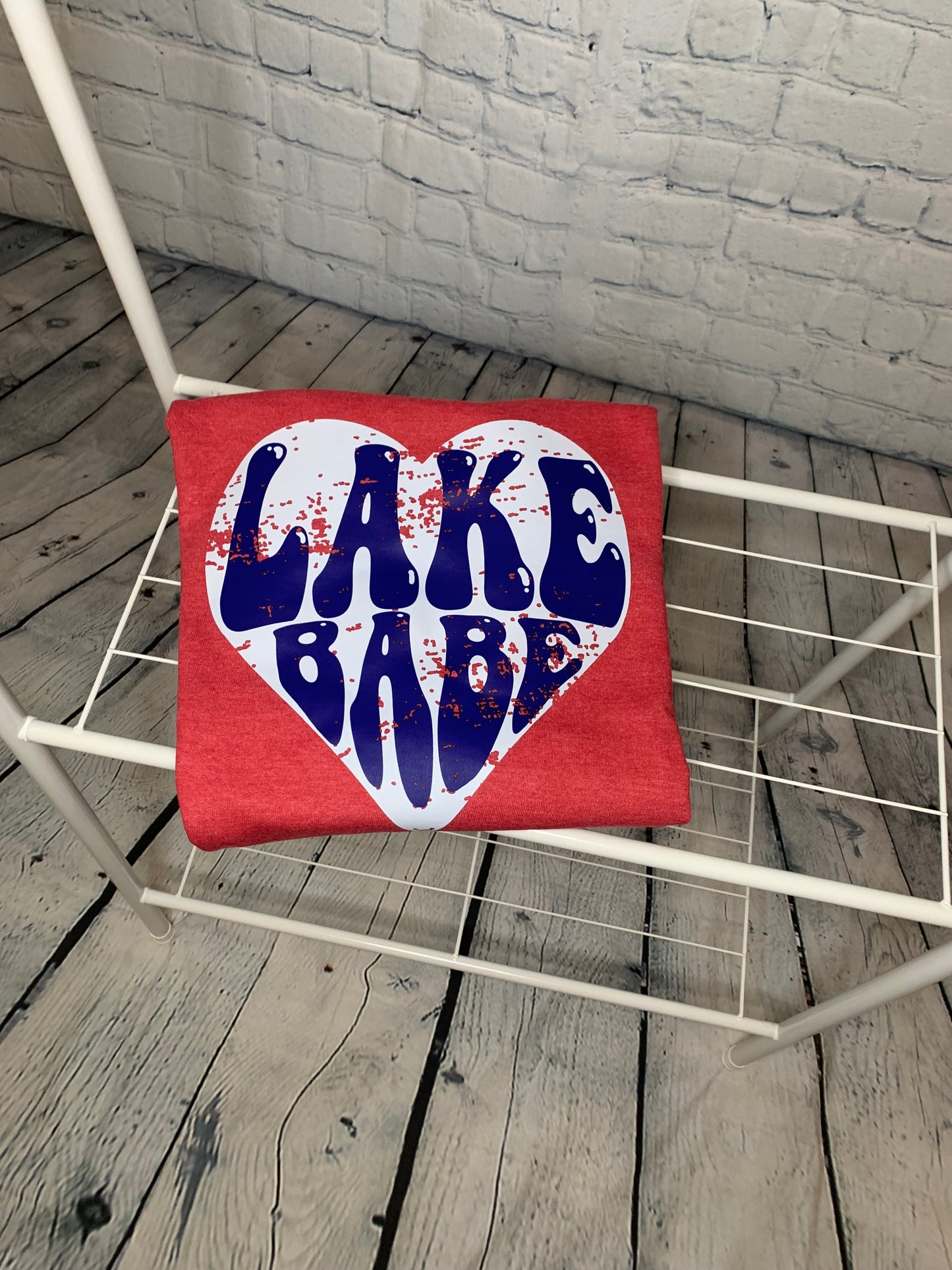 Lake Babe Heather Red Sweatshirt