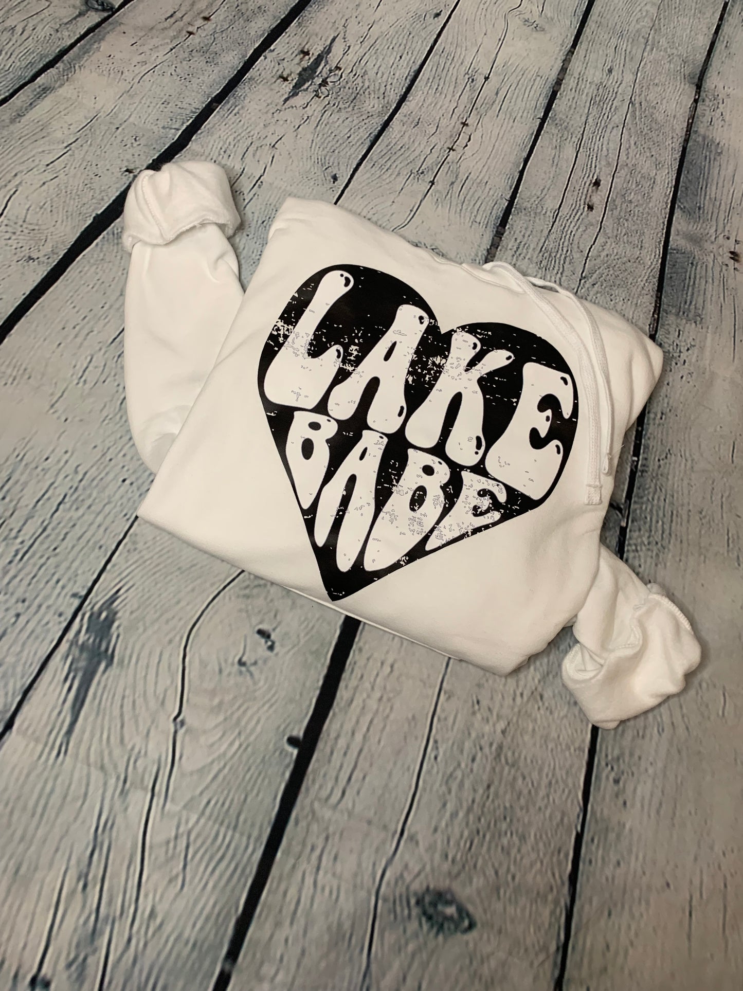 Lake Babe White Hoodie