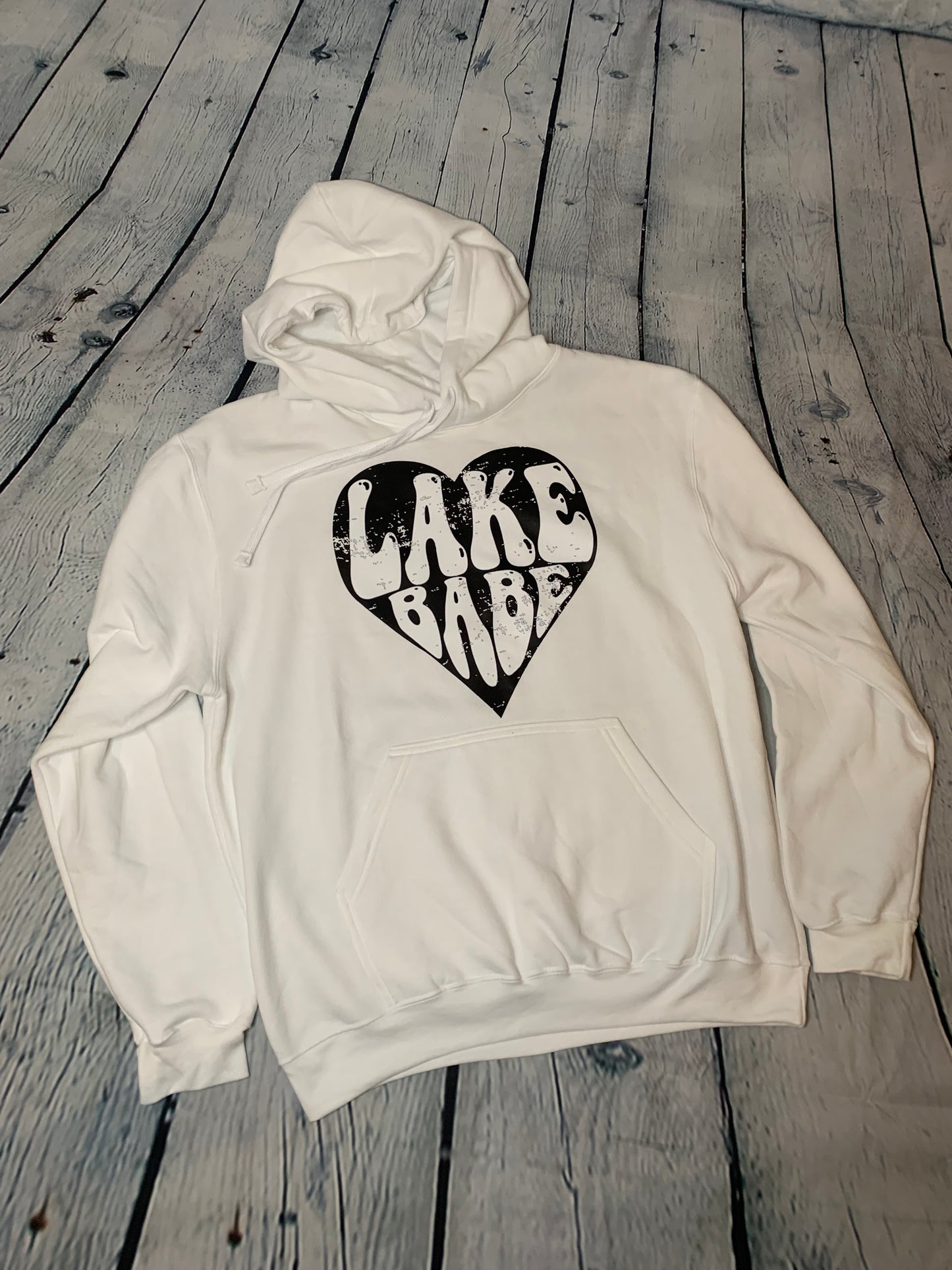 Lake Babe White Hoodie