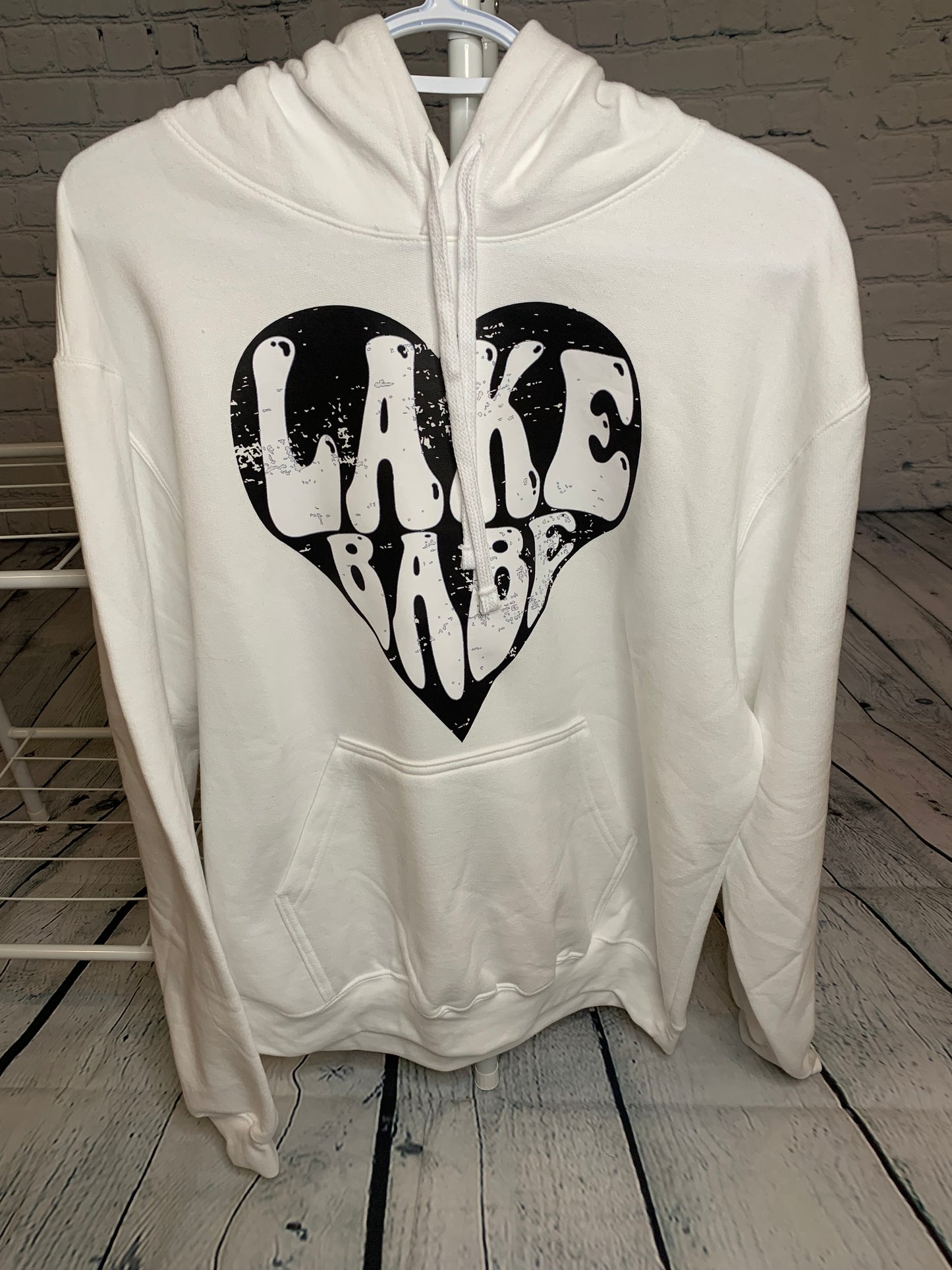 Lake Babe White Hoodie