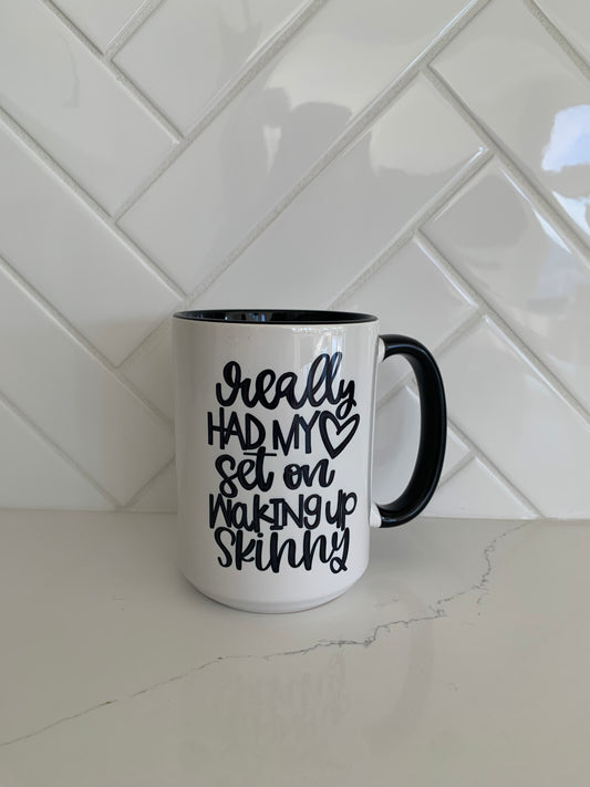 Waking up Skinny Mug